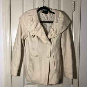 BDG | Cream Color Wool Coat, Size XS